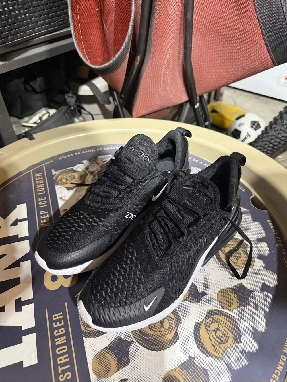 Nike Men’s Black & White Air 270 Athletic Shoes